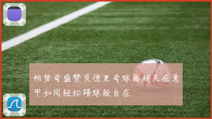 帕努奇盛赞莫德里奇球商超凡在意甲如同轻松踢球般自在
